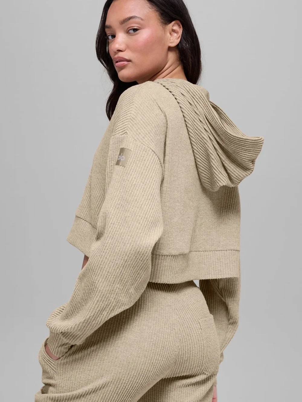 alo Muse Hoodie Size Small Gravel Heather